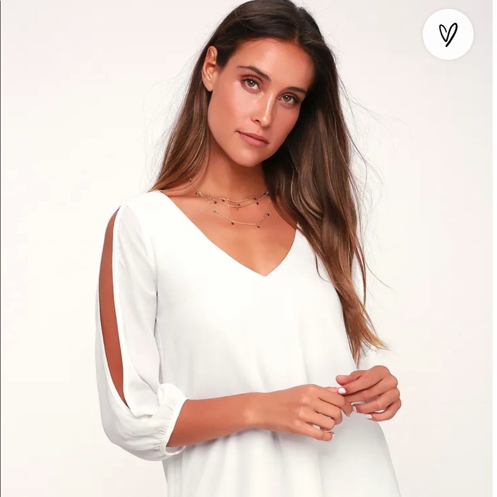 Lulu’s Shifting Dears White Ivory Dress